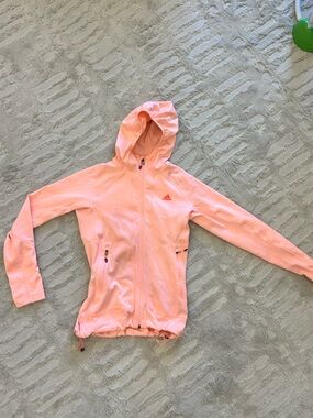 Adidas outdoor salmon, zip up lightweight jacket / sweater - size small